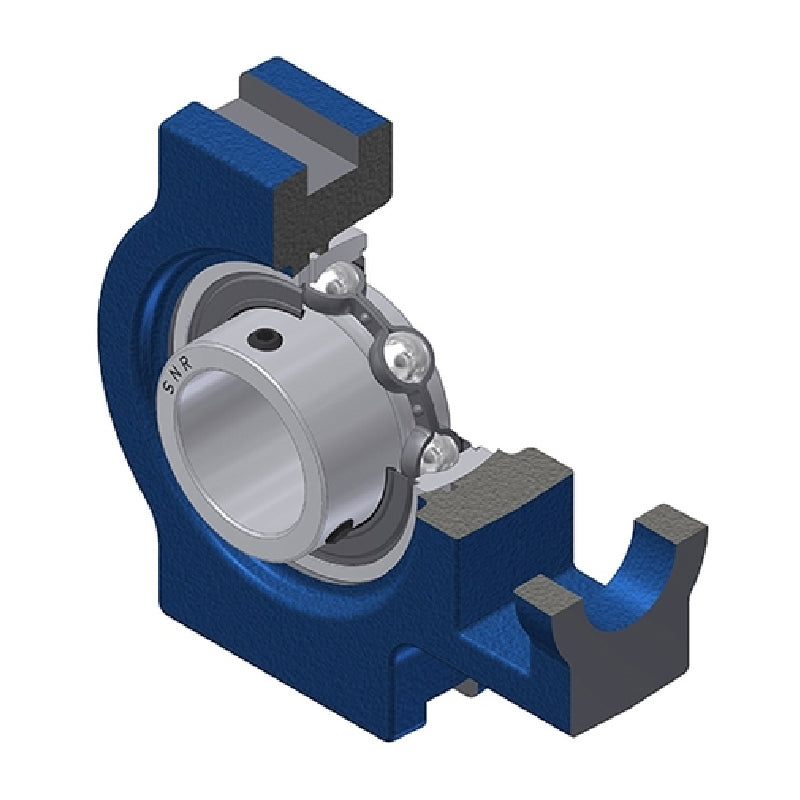 SNR UST208 Metric Cast Iron Take Up Unit with 40mm Bore Bearing Unit - Allow 2-3 Days
