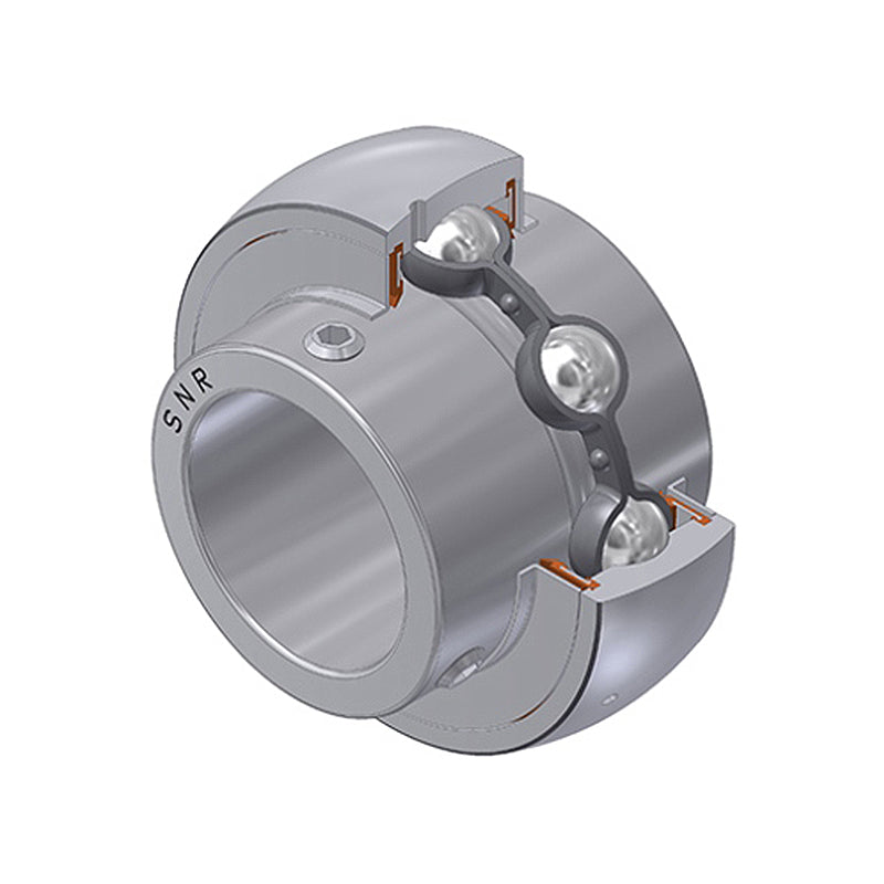 SNR SUC201-08 Imperial Stainless Full Width Spherical Outer Food Safe Bearing Insert 1/2 inch Bore 47mm Outside Diameter - Allow 2-3 Days