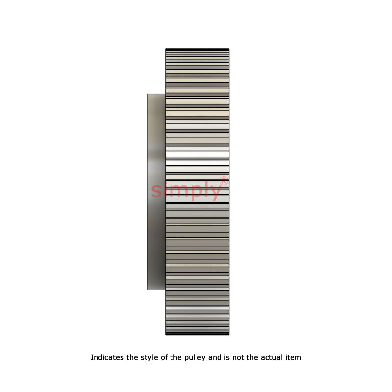 Drive-Flex Aluminium Pilot Bore AT10 Timing Pulley 10mm Pitch 44 Tooth for 50mm Wide Belts - Overall Width 66mm