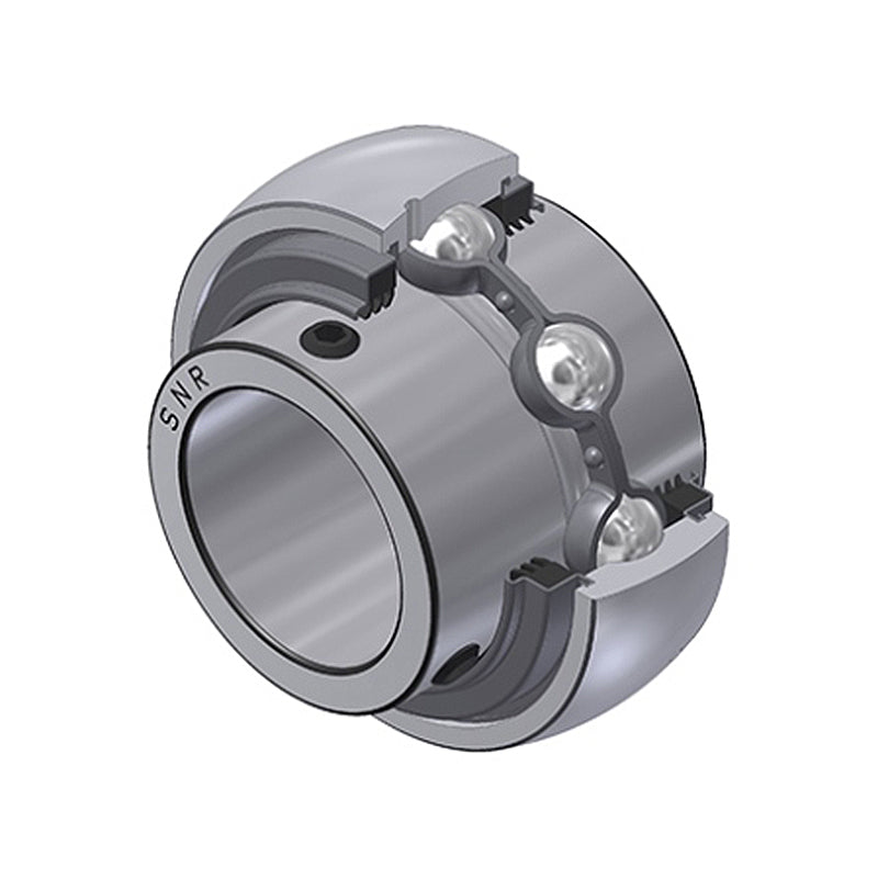 SNR UC206-19G2L3 Imperial Full Width Spherical Outer Bearing Insert 1-3/16 inch Bore 62mm Outside Diameter with Grub Screws and Triple Lip Seals - Allow 2-3 Days