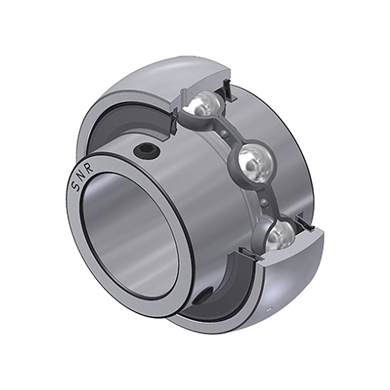 SNR UC207-23G2L4 Imperial Full Width Spherical Outer Bearing Insert 1-7/16 inch Bore 72mm Outside Diameter with Grub Screws and Multi Lip Seals - Allow 2-3 Days