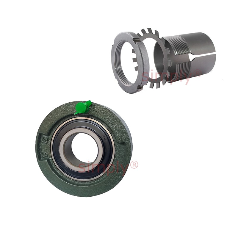 UKC209/HA2309 Imperial Cast Iron Medium Duty Cartridge Unit with Adaptor Sleeve Mounted and 1-7/16 inch Bore Insert 4.3307 inch Outside Dia