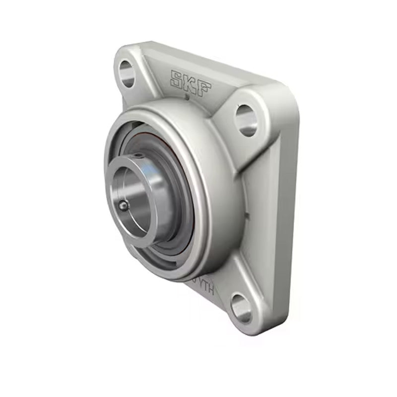 SUCFPL207 Metric Four Bolt Square Thermo Plastic Flange Housing with 35mm Bore Stainless Insert