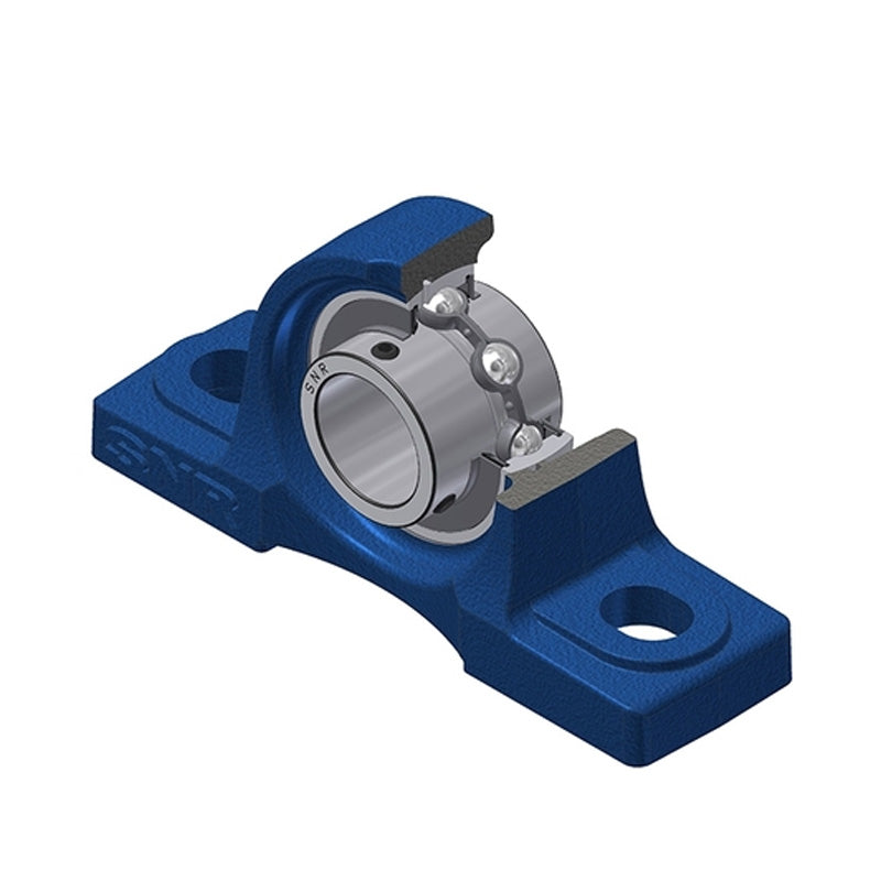 SNR UCPG204 Metric Cast Iron Two Bolt Pillow / Plummer Block Housing with 20mm Bore Insert - Allow 2-3 Days