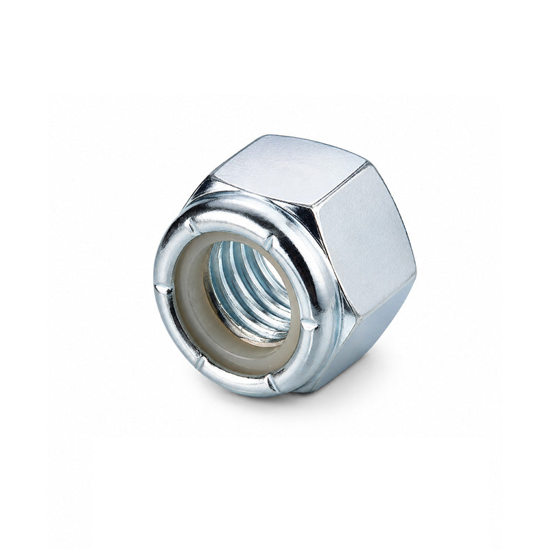 Unifix M6x10 - Class 6 Steel Insert Nut DIN 985 with 1mm Pitch and Bright Zinc Plated Finish - Allow 2-3 Days