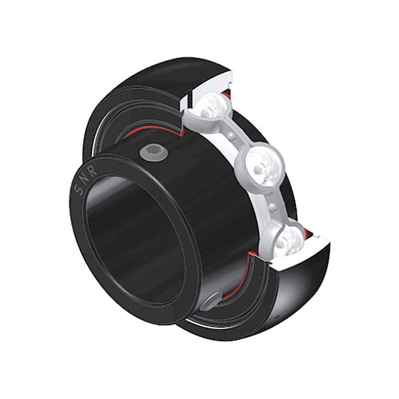 SNR US212-36G2T20 Imperial Flatback Spherical Outer High Temp Bearing Insert 2-1/4 inch Bore 110mm Outside Diameter with Grub Screws - Allow 2-3 Days