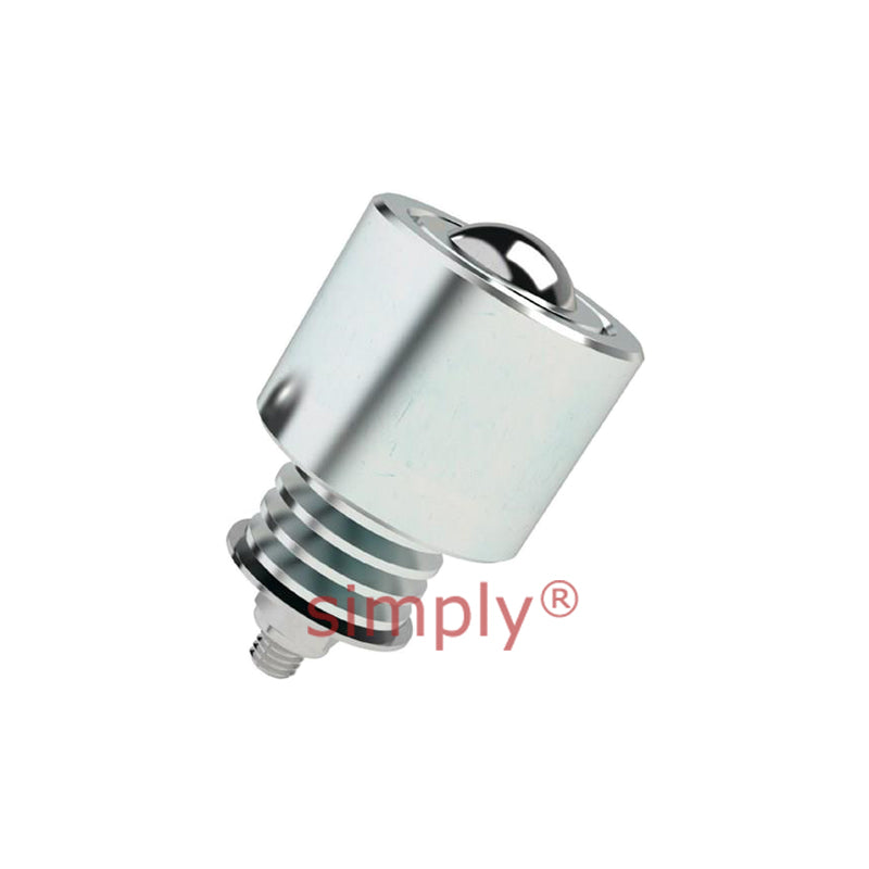 High Capacity External Spring Loaded Ball Transfer Unit with 25.4mm Stainless Steel Ball - Load Capacity 136kg - Allow 2-3 Days