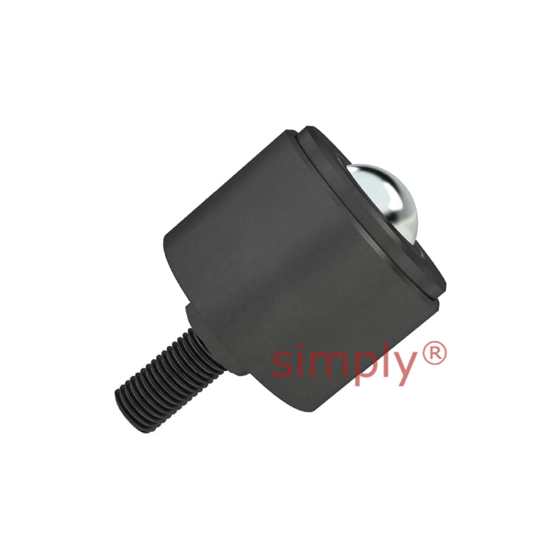 High Capacity Hex Threaded Ball Transfer Unit with 50.8mm Stainless Steel Ball M24 Thread - Load Capacity 1400kg - Allow 2-3 Days