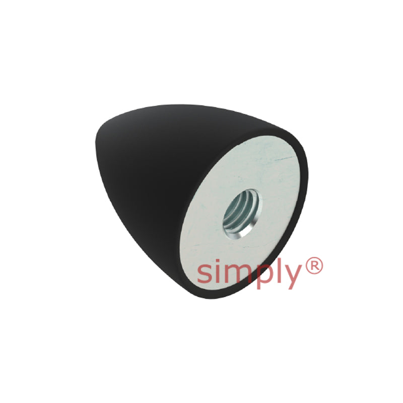 High-Performance Female Rubber Cone Bump Stop 50x50mm M10 Thread